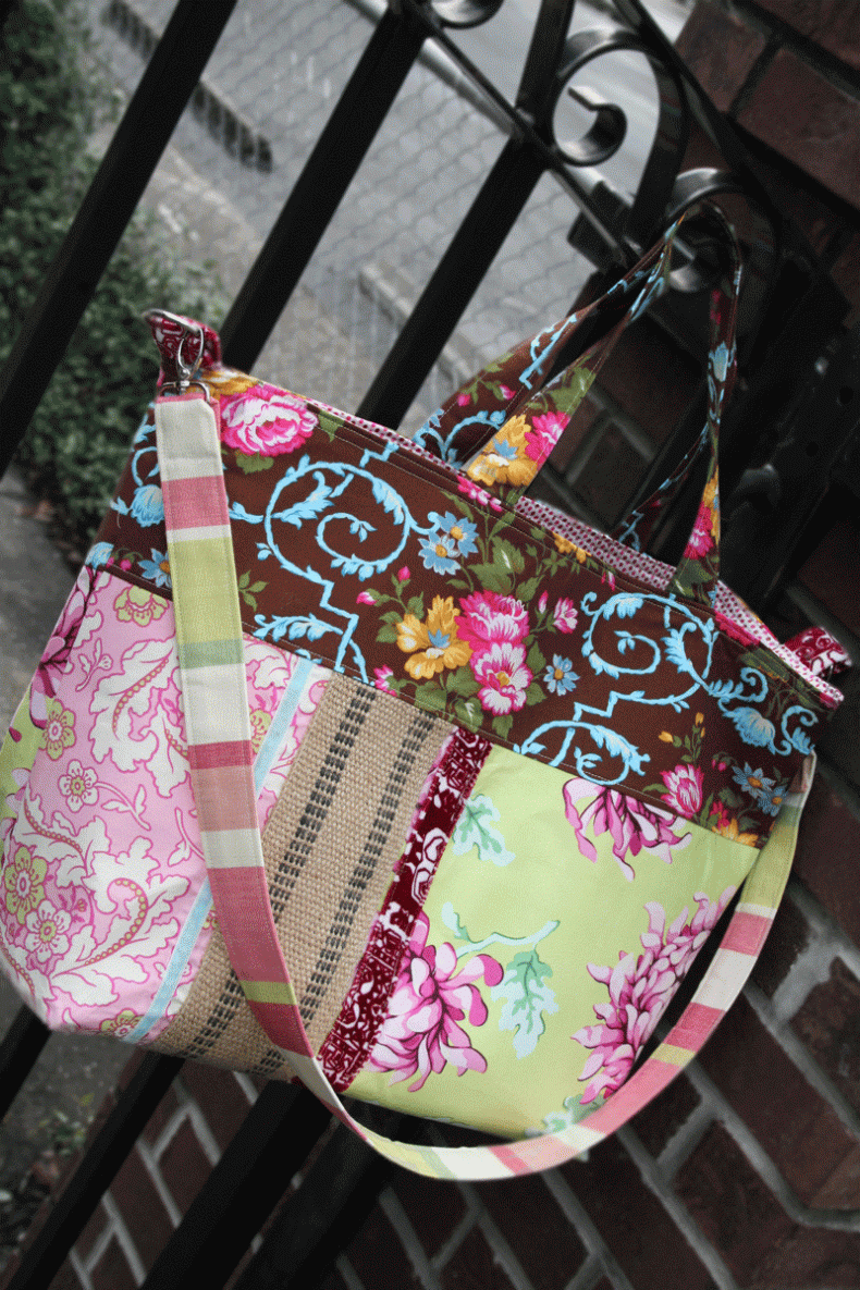 Baby Bag, Diaper Bag, Bright Flower Tote